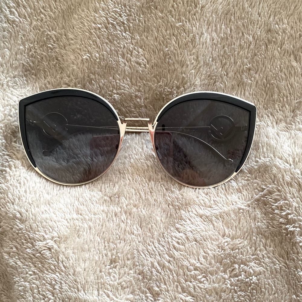 Fendi-FF0290 cat eye metal sunglasses